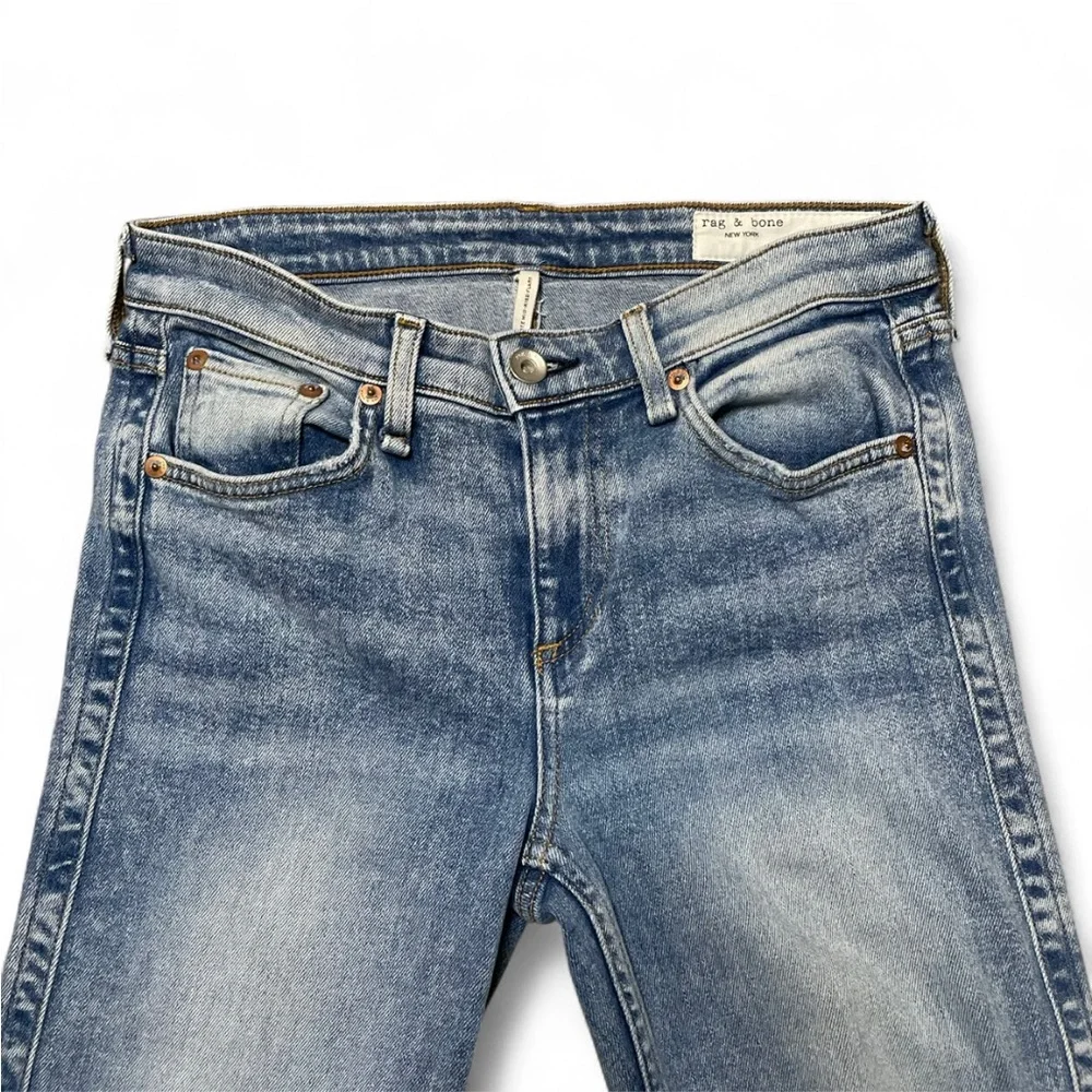 Rag & Bone Cate Mid-Rise Flare Light Wash Jeans Size 26 - Picture 2 of 6